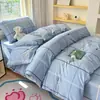 Conjunto de Tres Piezas de Algodón Puro a Cuadros, Conjunto Simple de Tres Piezas de Algodón Puro para Estudiantes, Conjunto de Seis Piezas para Litera de Dormitorio al por Mayor