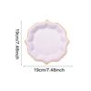 Plato Desechable Octagonal Estampado en Caliente Encaje Oro Rosa Vajilla Fiesta Platos de Papel Suministros Decoración Set Festivo