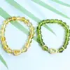 Pulsera de Cristal Rosa Natural para Mujer, Pulsera de Cristal de Calabaza con Diamantes, Pulsera de Lujo Ligero de Nicho de Gama Alta Regalo