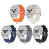 Para Samsung Galaxy Watch Ultra7 47mm correa funcional deportiva de grano de cabeza de caucho de flúor