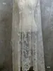 Tecido de Renda Bordado com Fio de Algodão Bege Jacquard Francês Tecido para Roupas Vestido de Casamento Tecido de Designer Acessórios DIY