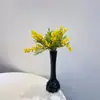 Jarrón Angosto de Vidrio Colorido Estilo Vintage Ins, Pieza Decorativa Hecha a Mano para Exportación