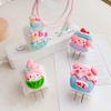 Adecuado para Cargador Apple de 20W Cubierta Protectora 15/14 Cubierta de Cabezal de Carga Dispositivo Anti-mordeduras para Cable de Datos Hello Kitty Helado