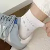 Calcetines de media pantorrilla para mujer, lindos y dulces, para Otoño e Invierno, con moño, antibacterianos, resistentes al olor, anti-pilling, para estudiantes