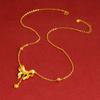 Collar con colgante y pulsera de lazo de princesa de Vietnam Shajin Escape, anillo de mujer, joyería de imitación de cobre de larga duración