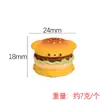 YQT gatinho fofo hambúrguer mini comida brincar resina DIY acessórios cachorrinho pão casinha de brincar brinquedo ornamentos