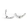 Brincos de Titânio F136 Marquise Curvo Zircônia 5A Studs de Orelha Studs de Osso da Orelha Corpo de Liga de Titânio G23 Joias para Body Piercing Studs de Orelha Studs de Lábio
