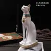 Estatueta Criativa de Gato Egípcio Exótico Artesanato de Resina, Suportes de Livro Decorativos Práticos, Castiçais, Presentes Decorativos Suaves