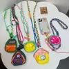 2025 Nova Bolsa Pendurada Estilo Dopamina Colorida Macia Criativa para Viagem Porta-Moedas Rosto Sorridente Fofo com Alça Tendência