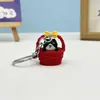 Llavero Colgante Creativo de Gato Gatito en Cesta de Bambú Colgante Lindo para Mochila Escolar Adornos Decorativos Caja Ciega Bolsita Ciega Accesorios