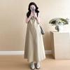 Verão 2025 Novo Estilo Francês Estilo Coreano Casual Fofo Vestido Vdo Feminino Grávido para Vestido Feminino Grávido