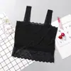 Top de Tubo de Encaje para Mujer Camisola Anti-Exposición Sujetador sin Tirantes sin Varillas Espalda Descubierta Estilo Top de Tubo