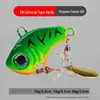 Conjunto de Iscas Vibra-com Gancho Único Pequeno Redemoinho, Spinner Giratório, Conjunto de Iscas Metálicas de Longo Arremesso para Robalo de Água Doce