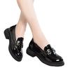 Zapatos de Mujer de Cuero Suave de Tacón Bajo, Nuevo Estilo Primavera 2026, Estilo Británico, Zapatos Pequeños de Charol con Suela Suave, Mocasines Planos para Mujer