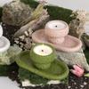 Bandeja Oval de Cimento Gesso Rocha DIY Padrão Pedra Aromaterapia Vaso Redondo Porta-Velas Vaso de Armazenamento Molde de Silicone para Gotejamento de Goma