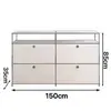 Mesa de cabeceira antiga média Armário de combinação modular de aço inoxidável Armário de armazenamento simples Armário de TV Armário lateral de jantar Armário de gavetas usm