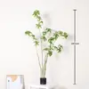 Planta artificial colgante de flor personalizada, árbol banyan de piedra de agua en maceta para sala de estar interior, planta verde grande para habitación modelo de casa de huéspedes, árbol artificial de decoración suave y paisajismo