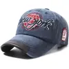 Gorra de Béisbol para Hombres y Mujeres, Protección Solar para Todas las Estaciones, Bordado de Letras Hip-Hop, Estilo Coreano de Moda, Mezclilla Lavada