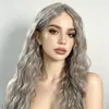 Pelucas Sintéticas Estilo Europeo y Americano para Mujer, Peluca Completa Larga Rizada Onda de Agua con Flequillo, Rizos Pequeños, Pelucas de Fibra de Alta Temperatura