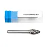 Lima rotatoria de aleación dura para aluminio F1020W06-45, cabezal de rectificado de acero de tungsteno, lima con forma de árbol, herramienta desbarbadora de aleación de aluminio