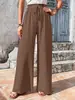 Ropa de mujer transfronteriza europea y americana Amazon Temu 2026 primavera-verano nueva moda versátil cuadros de burbujas casual pantalones anchos para mujer