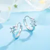 Brincos de Estrela de Cinco Pontas Azuis Cintilantes de Novo Estilo para Mulheres, Luxo Leve, Exquisitos e Versáteis, Brincos e Acessórios de Orelha para o Dia a Dia
