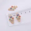 Moda europea y americana popular joyería accesorios metal galvanizado palma Ojo Turco incrustado de diamantes mariquita joyería accesorios DIY al por mayor