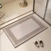 Tapete de Chão para Banheiro, Tapete Absorvente Macio de Terra de Diatomáceas, Tapete Antiderrapante para Chuveiro para Uso Doméstico, Tapete Espesso de Secagem Rápida para Entrada de Banheiro