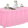 Toalha de Mesa Descartável de Plástico Saia de Mesa Retangular à Prova de Óleo Toalha de Mesa Pe Festa Casamento Mesa de Sobremesas Suprimentos para Festa Mesa de Jantar