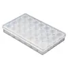 Caixa Atacado de Pedrarias para Nail Art, Caixa Transparente para Decoração de Unhas com 56 Compartimentos, Pequena Caixa Organizadora de Acessórios para Unhas