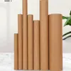 Tubos de cartón extra duros, tubos de papel resistentes a la compresión, tubos cilíndricos de papel kraft, contenedores de almacenamiento para pósters y papel tapiz, cajas de almacenamiento para arte y manualidades, empaques para cañas de pescar y empaques para entrega exprés