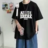 Playera de Manga Corta para Hombre Verano 2025 Nueva Camiseta de Manga Tres Cuartos Ropa de Hombre Versátil Marca de Moda de Hong Kong Playera de Media Manga para Hombre