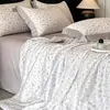 Colcha de verão bordada Tencel Lanjing primavera e verão 60S Lyocell digital confortável nu dormir sedoso colcha de verão única ar condicionado