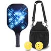 Bolsa de hombro con cremallera exterior de fibra de vidrio para raqueta de pico, tablero de plumas, juego de Pickleball de fábrica de Yiwu