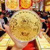 Moedas de Ouro Simbolizando Riqueza e Bênçãos, Ouro Puro 999, Presentes de Feriado para Ganhar Dinheiro, Atrair Riqueza e Prosperidade, Tendência de Moedas de Ouro