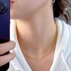 Tienda de oro con collar de oro roto brillante luz de oro roto cadena de clavícula de lujo disco simple todo-partido joyería de cuello