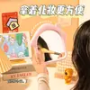 Espejo de Maquillaje Ins Lindo Espejo Pequeño Portátil para Dormitorio de Estudiantes Oficina Escritorio Hogar Espejo de Tocador
