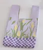 Bolso Chaleco Bolso Chaleco Bolso de Mano Tejido Casual Bolso de Mano Contraste de Color Ajedrez Bolso de Mano Coreano de Lujo Ligero