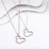 Nuevo Collar Mickey Mouse de Plata Esterlina 925 para Mujer Nicho Estilo Coreano Colgante Lindo Exquisito Incrustado de Diamantes Versátil Joyería Ins