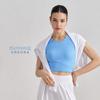 Chaleco de Yoga Acanalado para Mujer, Top de Yoga de Verano de Alta Intensidad, Espalda Hermosa, A Prueba de Golpes con Almohadillas en el Pecho, Sujetador Fitness para Ropa Exterior