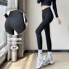 Calça de Yoga Outono Roupa Exterior Feminina Calça Barbie Cintura Cruzada Alta Controle de Barriga Levanta Bumbum Emagrecimento Calça Feminina Justa Camada de Base