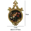 Moldura de Foto Dourada em Relevo Estilo Europeu Vintage Decoração de Parede para Casa e Pousada, Pendente de Parede Esculpido Artístico de Luxo Leve