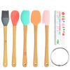 Utensilios de cocina mini para hornear nuevo color silicona tamaño pequeño espátula brocha para aceite para hornear herramienta suplemento alimenticio para niños juego de 5 piezas