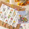 Paquete de Pegatinas Serie Sueño Floral 40 Hojas Estilo Ins Vintage Planta y Flor Diario Decoración de Borde Guka DIY