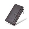 Cartera larga King Paul para hombre, de alta gama, de gran capacidad, sencilla, tarjetero de cuero, bolso de mano para negocios y viajes diarios.