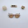 Nuevas gafas de sol de moda para niños, lindas gafas de sol transparentes de dibujos animados para niños, montura redonda, gafas con orejas de conejo