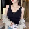 Chaleco Térmico de Encaje con Cuello en V Grueso y Forrado de Felpa para Mujer, para Usar Exteriormente o como Top Interior con Almohadilla en el Pecho, Ropa Interior Térmica Cómoda