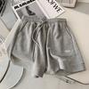 Shorts de Verano Holgados de Cintura Alta Adelgazantes Coreanos Versátiles Casuales Deportivos de Pierna Ancha para Casa de Mujer