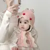 Touca de Bebê Inverno Fofa de Tricô com Proteção para Orelhas para Menina Manter Aquecida 6-12 Meses Touca de Lã À Prova de Vento para Bebês Pequenos