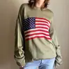 Suéter de punto jacquard bidimensional holgado de cuello redondo para hombre y mujer, tendencia otoñal e invernal transfronteriza de Harajuku, subcultura, manga larga, venta al por mayor